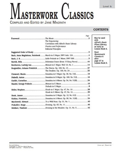 Masterwork Classics L.6 w/CD