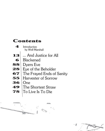 Metallica ...And Justice for All Guitar/Vocal Tablature