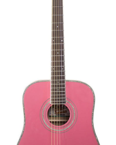 Oscar Schmidt 3/4 Size Dreadnought Acoustic Pink