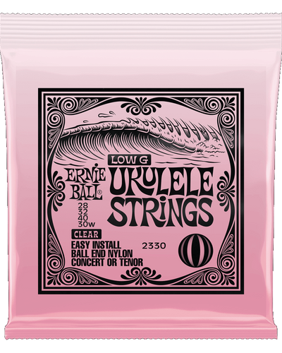 Ernie Ball Ukulele String Set Low G Ball End 28-30 Clear