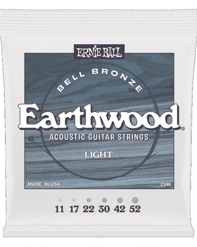 Ernie Ball Medium Light Earthwood Bell Bronze Acoustic Guitar Strings 11-52