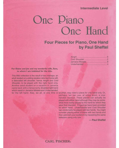 One Piano One Hand Four Pieces for Piano