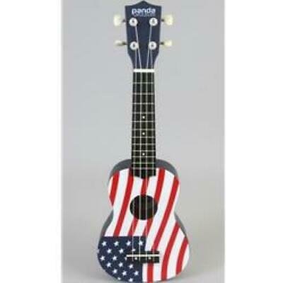 Panda Soprano Uke American Flag w/ Nylon Gig Bag