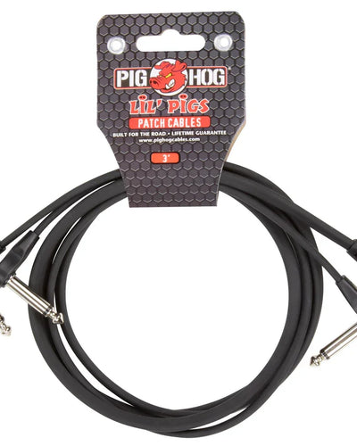 Pig Hog Lil Pigs 3ft Low Profile Patch Cables 2 Pack