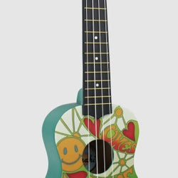 Panda Soprano Uke Peace Love Music w/ Nylon Gig Bag