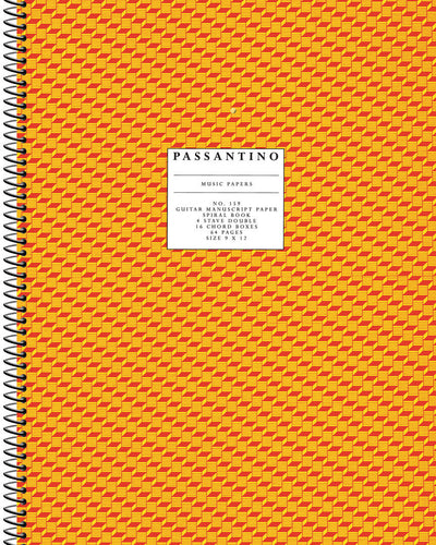 Passantino 159. Spiral Book 4-Stave/16 Chord Boxes (Guitar)