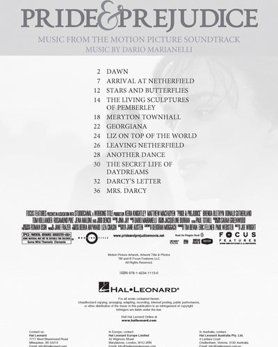 Pride & Prejudice Piano Solo