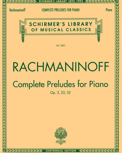 Rachmaninoff Complete Preludes Op. 3 23 32 PS 2028 MA2