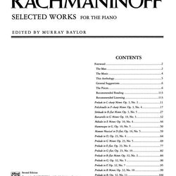 Rachmaninoff Selected Works PS 2028 MA2