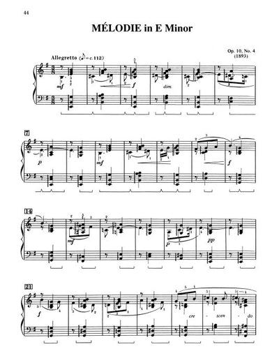 Rachmaninoff Selected Works PS 2028 MA2