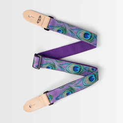 Kala Peacock Print Ukulele Strap Purple
