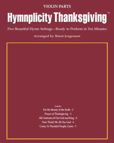 Hymnplicity Thanksgiving Violin Parts