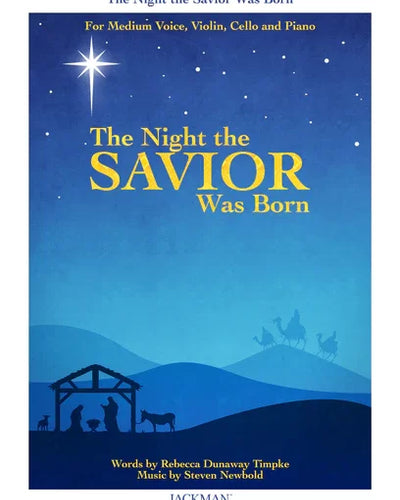 The Night the Savior Was Born Medium Voice Violin Cello & Piano
