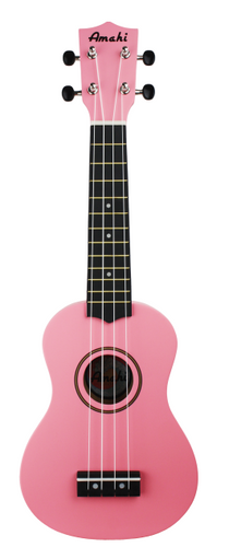 Amahi Baby Pink Soprano Ukulele w/ Nylon Bag