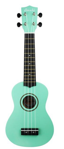 Amahi Tropical Mint Green Soprano Ukulele w/ Vinyl Gig Bag