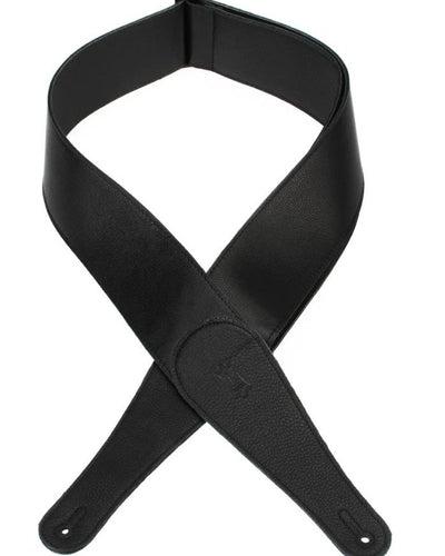Levy's 3" Black Garment Leather Guitar Strap