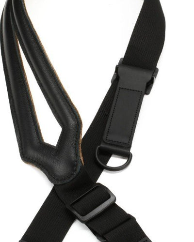 Levy's 2" Black Garment Leather Guitar Strap