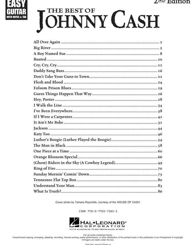 The Best of Johnny Cash for Easy Guitar