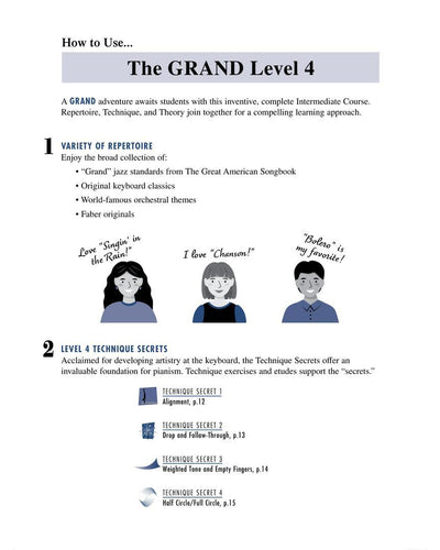 The Grand Level 4 Piano Adventures All-in-One