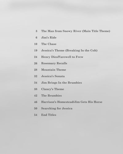 The Man From Snowy River Piano Solo Collection