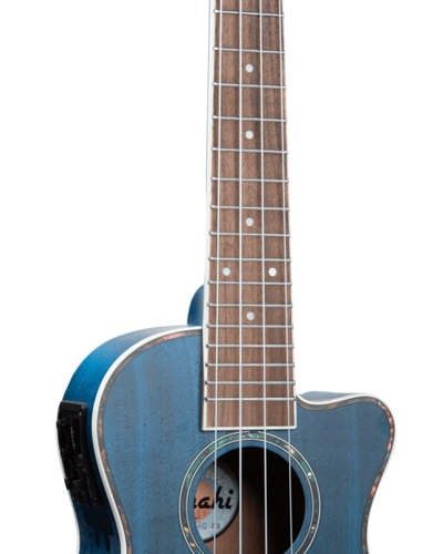 Amahi Classic AC/EL Tenor Uke Dark Blue w/ Deluxe Padded Gig Bag