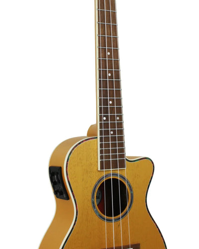 Amahi Classic AC/EL Concert Uke Tan Mahogany w/ Deluxe Padded Gig Bag