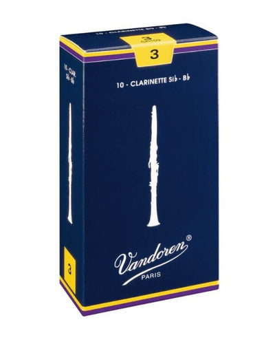 Vandoren Bb Clarinet Reeds Box of 10 Size 3.0