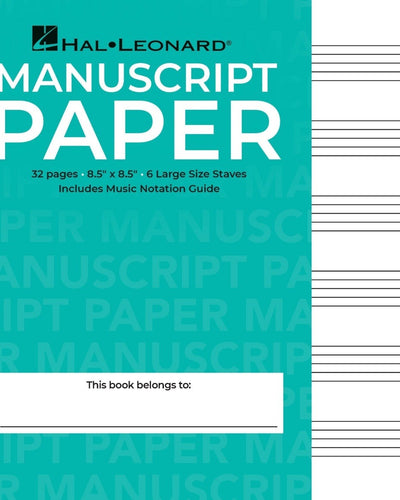 Wide Staff Spiral Bound Manuscript