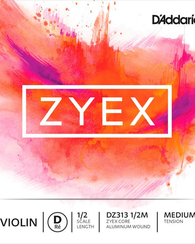 Zyex Violin 1/2 Scale D String Med Tension