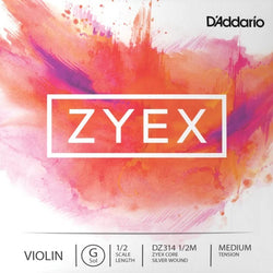 Zyex Violin 1/2 Scale G String Med Tension