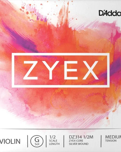 Zyex Violin 1/2 Scale G String Med Tension