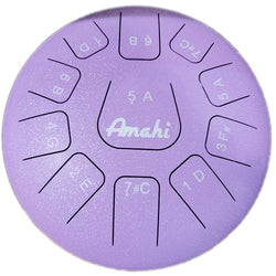 Amahi 12" Steel Tongue Drum Purple