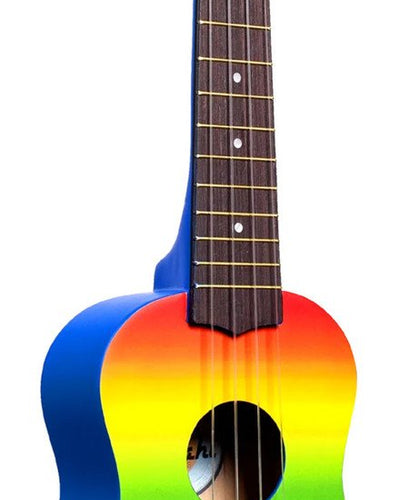 Amahi Rainbow Gradient Soprano Uke w/ Vinyl Gig Bag