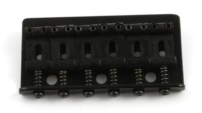 AllParts Black Steel Non-Tremolo Bridge for Stratocaster