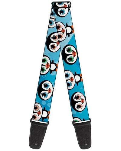Buckle Down Cute Penguin Blue Bubbles