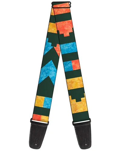 Buckle-Down Geometric8 Charcoal/Orange/Gold/Blue