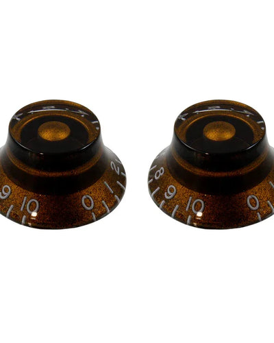 AllParts set of 2 brown vintage bell knobs