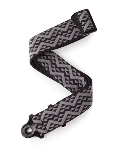 D'addario Auto-lock Strap Black Geometric Padded