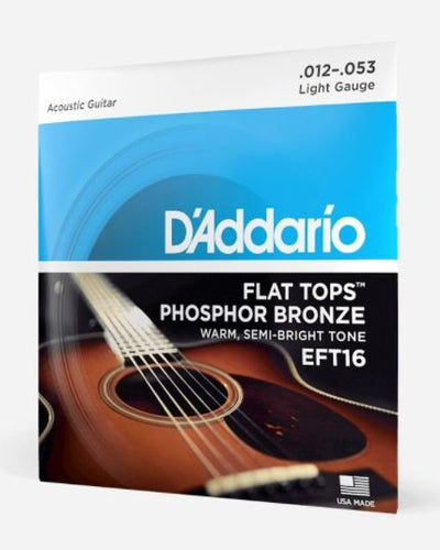 D'Addario Flat Top Acoustic 12-53 Phosphor Bronze