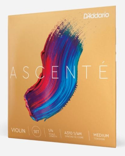 Ascente Violin 1/4 Scale Set Med Tension