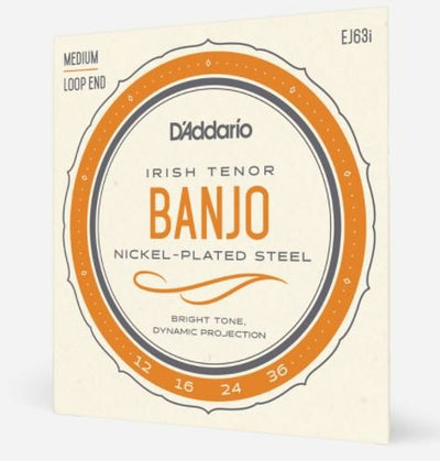 D'Addario Irish Tenor Banjo Nickel 12-36