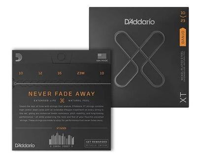 D'Addario XT Nickel Plated Steel 5-string Banjo Strings 10-23 Medium