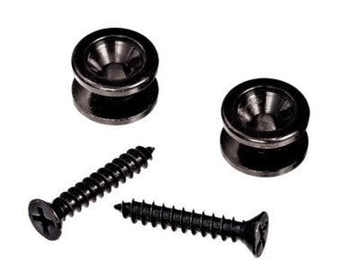 D'Addario Solid Brass End Pins - Black (Pair)