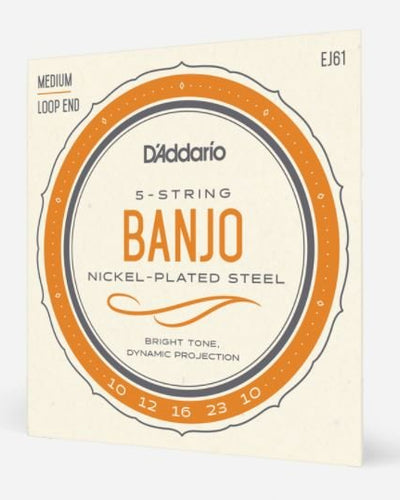 D'Addario EJ61 Nickel Plated Banjo Strings 10-23