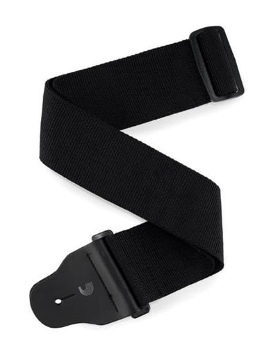 D'Addario 75mm Polyester Guitar Strap Black