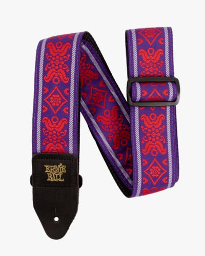 Ernie Ball Royal Flush Red Jacquard Guitar Strap