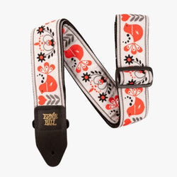 Ernie Ball Red Bird Winter Jacquard Guitar Strap
