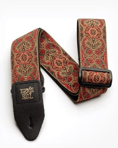 Ernie Ball Crimson Paisley Jacqaurd Guitar Strap