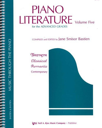 Piano Literature Vol. 5 for Adv. Grades