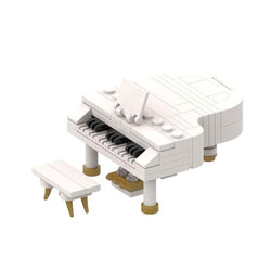 Grand Piano Brick Set, White